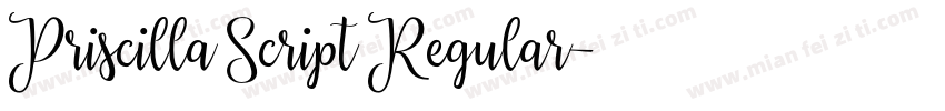 Priscilla Script Regular字体转换